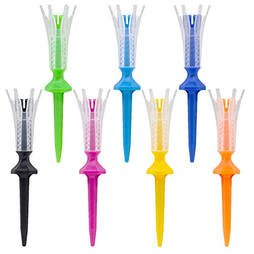 Tabata(タバタ) ティー リフトティー 日本製 高さ調整 ゴルフ規則適合 ゴルフ ティー 段 プラスチックティー 段付き リフトティースパイラル Mサイズ 37~43mm 7本入 GV1419 M 最後 画像