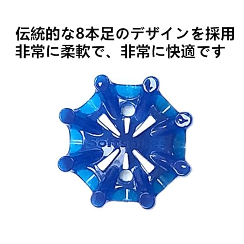 QuickYen ゴルフシューズ スパイク (Soft spikes) 24個入 スパイク ゴルフ 鋲 交換用 ゴルフシューズ スパイク鋲 滑り止め 簡単脱着 収納ケース付き (ブルー) [並行輸入品] 中間 画像