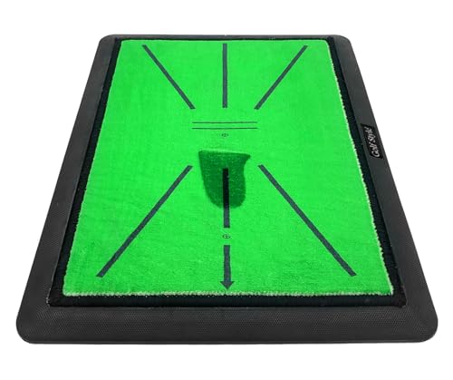 Golf Style ダフりチェック ゴルフマット ターフ跡が確認できる ゴルフ 練習 マット 素振り アイアン スイング 跡がつく ショットマット 練習用 ゴムマット 34×44cm 単品 画像1