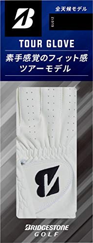 BRIDGESTONE(ブリヂストン) ゴルフグローブ TOUR GLOVE GLG12 メンズ ホワイト 22cm 画像1