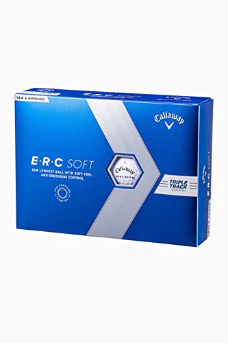 キャロウェイ(Callaway) ゴルフボール ERC SOFT 23 TRPL TRK 1ダース(12個入り) 3ピース構造 ホワイト 最後 画像