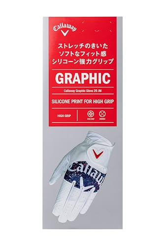 キャロウェイ(Callaway) グローブ GRAPHIC LH WHT/BLU 23 25 (23cm 左手着用【右利き用】) ホワイト/ブルー メンズ 中間 画像
