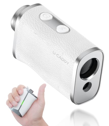 【UUUM GOLF共同開発】ゴルフ レーザー 距離計 【プロ納得の高性能・使いやすさ】小型 軽量 コンパクト マグネット ピンサーチ機能 手ぶれ防止 3点間測定 0.04秒測定 光学6.5倍望遠 距離測定器 計測器 U-CADDY 画像1