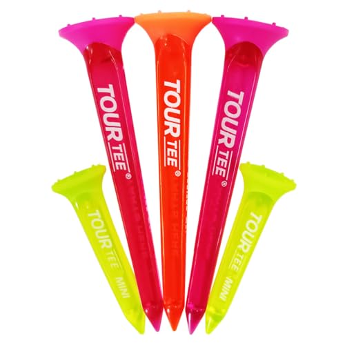 Tour Tee COMBO NEONS ゴルフティー(5本入り) PINK T-490(580) 最後 画像