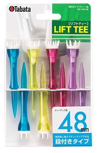 Tabata(タバタ) ゴルフ ティー 段 プラスチックティー 段付リフトティー 48mm 8本入 GV1412 48 画像1