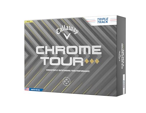 キャロウェイ(Callaway) ゴルフボール CHROME TOUR TRIPLE DIAMOND 25 TRIPLE TRACK 1ダース(12個入り) 4ピース構造 トリプル・トラック ホワイト 1枚目 画像