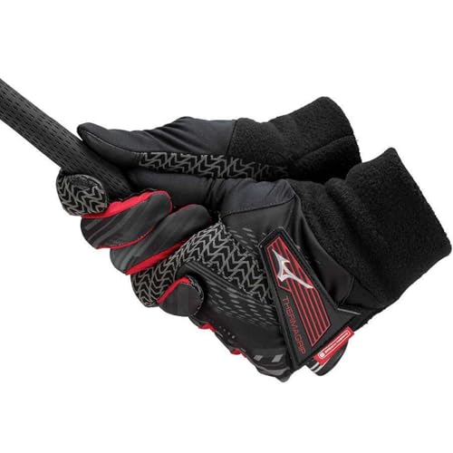 MIZUNO(ミズノ) ゴルフグローブ サーマグリップ 2024年モデル メンズ 両手用 ブラック S(21-22cm) 5MJMB452 中間 画像