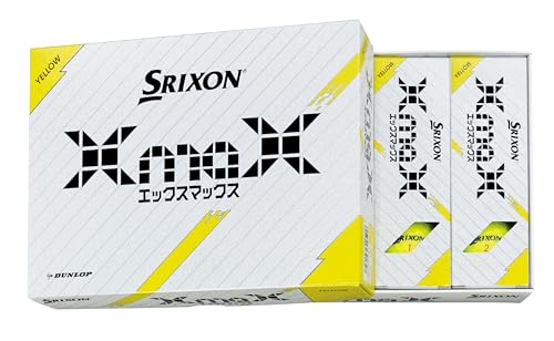 ダンロップゴルフボール SRIXON X MAX 2024年モデル 1ダース(12個入り) パッションイエローホワイト 画像1