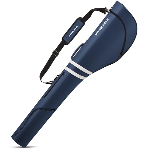 PYKES PEAK（パイクスピーク）ゴルフ クラブケース【10本収納 折畳み コンパクト】打ちっぱなし 練習用 47インチ対応 3ポケット GCC-101【ネイビー】 画像1