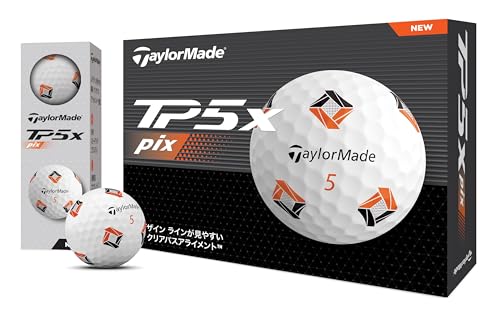 TaylorMade テーラーメイド 日本正規品 TP5x Pixシリーズ 2024 ゴルフボール 1ダース(12個入) 最後 画像