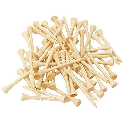 Tabata(タバタ) ゴルフ ティー 木製 ウッドティー ウッド 大容量 ゴルフティー ニス ロング ロングティー 70mm 60本入り OEM TEEAZNNL 1枚目 画像