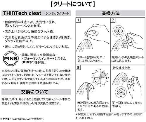 アディダス シンテック エキスパート EXP クリーツ クリート PINS(18個入) ゴルフ シューズ スパイク鋲 (2017年モデル) 中間 画像