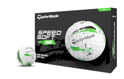 テーラーメイド(TAYLOR MADE) TMJ24 SpeedSoft INK GRN 12個入り スピードソフト インク グリーン ゴルフボール 2024年モデル グリーンの外観・全体像 画像