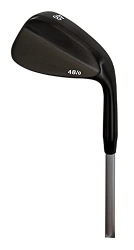 無刻印 ウェッジ ブラックエディション ゴルフクラブ 新溝 ルール適合 Wedge ブラックPVD仕上げ スチールシャフト 豊富なロフトバリエーション 【ノーロゴ】 【Ly】 (スチール, 48)の外観・全体像 画像