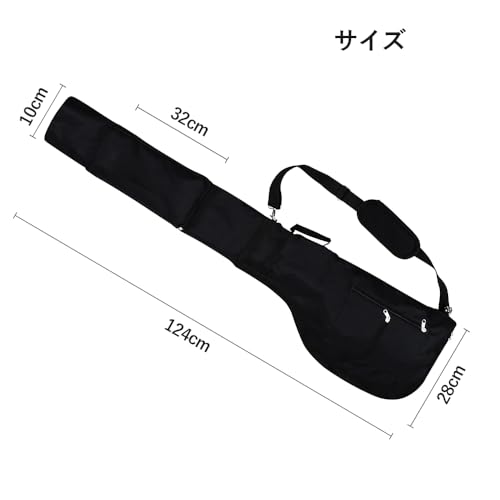 DFsucces ゴルフ クラブケース 超軽量 ゴルフバッグ 練習用 大容量 スレや傷に強い生地 7本収納 ゴルフバッグ ソフトケース 3つポケット付き ソフトキャリーバッグ (ブラック)の詳細・まとめ 画像