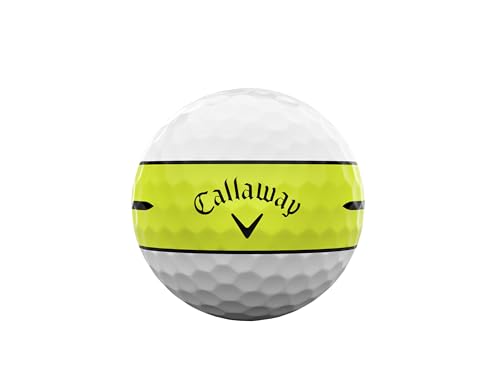 キャロウェイ(Callaway) ゴルフボール CHROME TOUR 26 1ダース(12個入り) 4ピース構造 360°イエローストライプ・ホワイトの特徴・詳細 画像