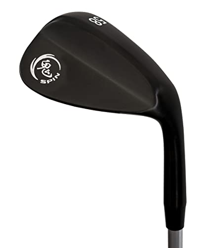 鬼スピン ウェッジ ブラックエディション ゴルフクラブ 角溝 スピン Wedge ブラックPVD仕上げ スチールシャフト 豊富なロフトバリエーション 【ノーロゴ】 【Lｙ】 (58) 1