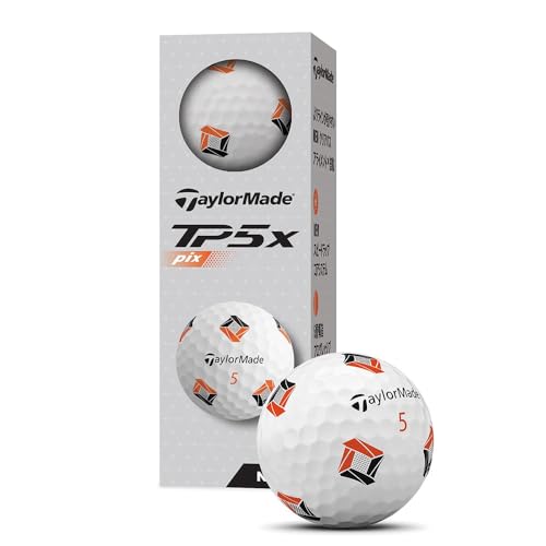 テーラーメイド(TAYLORMADE) ゴルフボール 24 TP5x pix スリーブ(3個入り)(ホワイト/FF/Men's)の外観・全体像 画像
