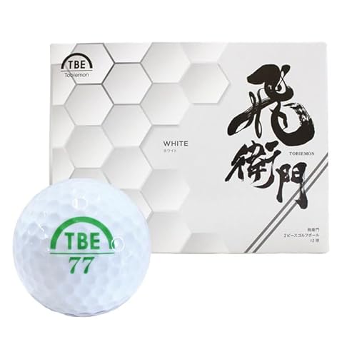 飛衛門 ゴルフ ボール 1ダース12球入 2ピース トビエモン ディスタンス DISTANCE コスパ 安い 安価 全3色/1ダース(12球)/ホワイト 1