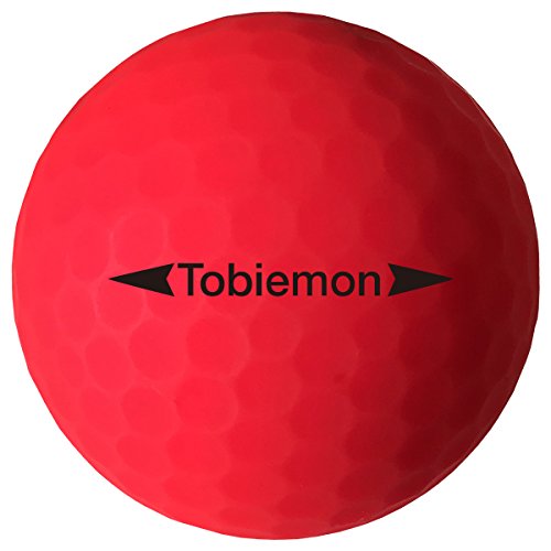 【FST限定モデル】 トビエモン(TOBIEMON) ゴルフボール TOBIEMON 視認性 蛍光マットカラーゴルフボール R&A公認球 2ピース 12球入 オリジナルメッシュバック入 レッド T-AMZ-MR マットレッドの特徴・詳細 画像