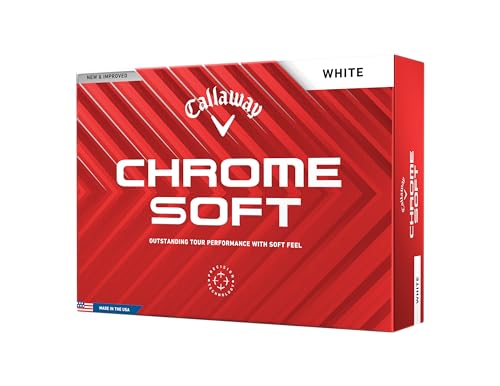キャロウェイ(Callaway) ゴルフボール CHROME SOFT 24 1ダース(12個入り) 3ピース構造 ホワイト 1
