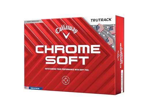 キャロウェイ(Callaway) ゴルフボール CHROME SOFT 24 TRUTRACK USA 3ピース構造 USAトゥルートラック・ホワイト 1