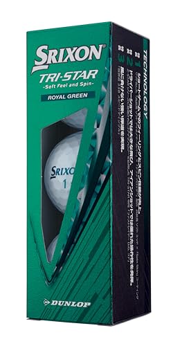 ダンロップ(DUNLOP) ゴルフボール スリクソン TRI-STAR6 2026年モデル 1ダース(12個入り) ロイヤルグリーンの特徴・詳細 画像