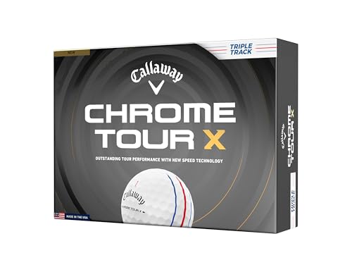 キャロウェイ(Callaway) ゴルフボール CHROME TOUR X 26 1ダース(12個入り) 4ピース構造 トリプル・トラック ホワイト 1