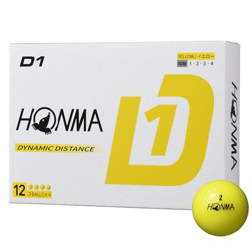 HONMA 2024 ホンマ D1 BT2401 イエロー (1ダース12個入)の外観・全体像 画像