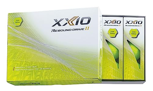 ダンロップゴルフボール XXIO REBOUND DRIVE2 2023年モデル 1ダース(12個入り) ライムイエローの外観・全体像 画像