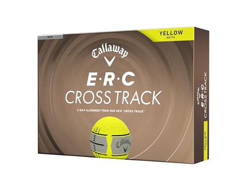 キャロウェイ(Callaway) ゴルフボール ERC CROSS TRACK 1ダース(12個入り) 2ピース構造 イエローマットの外観・全体像 画像