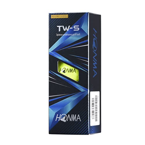 ホンマ ゴルフ ボール TW-X TW-S 2021 1ダース 12球入り ホワイト イエロー 3ピース ツアー系 スピン 飛距離 TOUR WORLD 本間 HONMA/TW-S_2021/イエローの特徴・詳細 画像