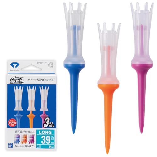 ダイヤゴルフ(DAIYA GOLF) ゴルフティー エアロスパークティー カラー ロング クリアー TE-718の外観・全体像 画像