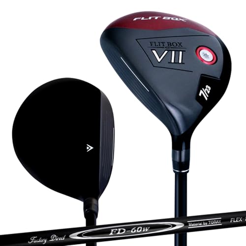 FLIT BOX7 フェアウェイウッド ウッド 左用 メンズ フリットボックス セブン 飛距離アップ やさしさ シャローフェース (標準シャフト:FD-60, Rフレックス, 23, 度, 左利き)の外観・全体像 画像