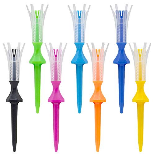 Tabata(タバタ) ティー リフトティー 日本製 高さ調整 ゴルフ規則適合 ゴルフ ティー 段 プラスチックティー 段付き リフトティースパイラル Lサイズ 42~48mm 7本入 GV1419 Lの詳細・まとめ 画像