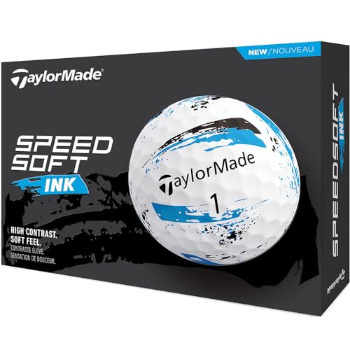TaylorMade メンズ SpeedSoft Ink ゴルフボール - ブルーの特徴・詳細 画像