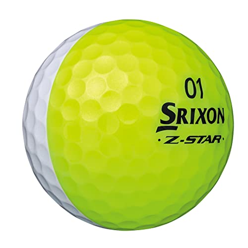 ダンロップゴルフボール SRIXON Z-STAR DIVIDE 2023年モデル 1ダース(12個入り) イエロー/ホワイトの特徴・詳細 画像
