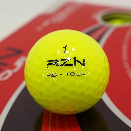 RZN Golf ゴルフボール 3ピース MS-TOUR 1ダース (12個入り) 父の日 プレゼント イ エロー レジンゴルフ 日本正規流通品の詳細・まとめ 画像