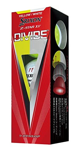 ダンロップゴルフボール SRIXON Z-STAR XV DIVIDE 2023年モデル 1ダース(12個入り) イエロー/ホワイトの詳細・まとめ 画像