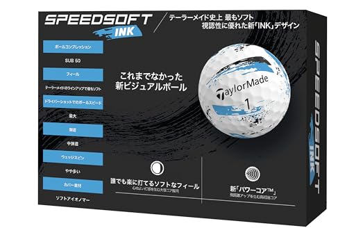 テーラーメイド(TAYLOR MADE) TMJ24 SpeedSoft INK BLU 12個入り スピードソフト インク ブルー ゴルフボール 2024年モデル ブルーの詳細・まとめ 画像