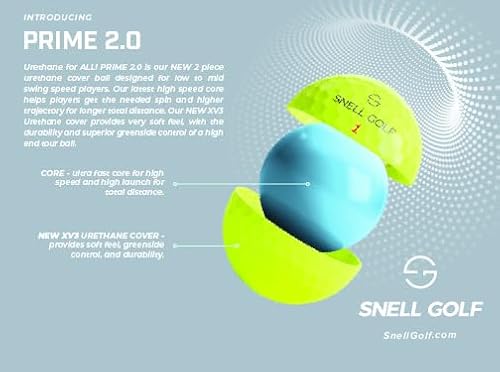 Snell Golf PRIME 2.0 1ダース 日本正規品 ■ USGA/R&A公認球 ■ 2024年新モデル ■ オンライン限定商品 (イエロー)の詳細・まとめ 画像