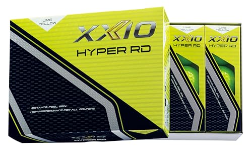 ダンロップ(DUNLOP) ゴルフボール ゼクシオ HYPER RD 2025年モデル 1ダース(12個入り) ライムイエローの外観・全体像 画像