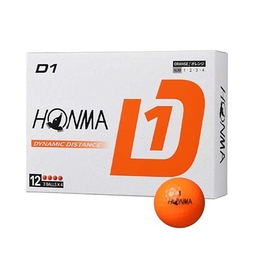 本間ゴルフ HONMA D1 ボール 2024年モデル BT2401 オレンジ 1ダース(12個入り)の外観・全体像 画像