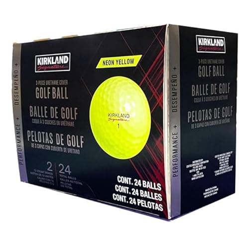 【 コストコ 】カークランドシグネチャー 3ピースゴルフボール バージョン2.0 イエロー 24個入りの外観・全体像 画像