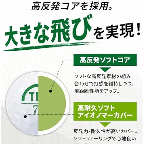 飛衛門 ゴルフ ボール 1ダース12球入 2ピース トビエモン ディスタンス DISTANCE コスパ 安い 安価 全3色/1ダース(12球)/ホワイトの詳細・まとめ 画像