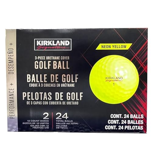 【 コストコ 】カークランドシグネチャー 3ピースゴルフボール バージョン2.0 イエロー 24個入りの詳細・まとめ 画像