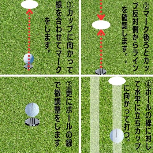 【パットが入る魔法のマーカー2枚】 BooGolf ゴルフ マーカー マグネット ゴルフマーカー マグネット付き ゴルフボールマーカー ゴルフ小物の特徴・詳細 画像