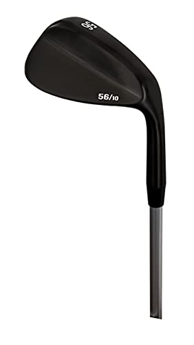 無刻印 ウェッジ ブラックエディション ゴルフクラブ 新溝 ルール適合 Wedge ブラックPVD仕上げ スチールシャフト 豊富なロフトバリエーション 【ノーロゴ】 【Ly】 (スチール, 56)の外観・全体像 画像