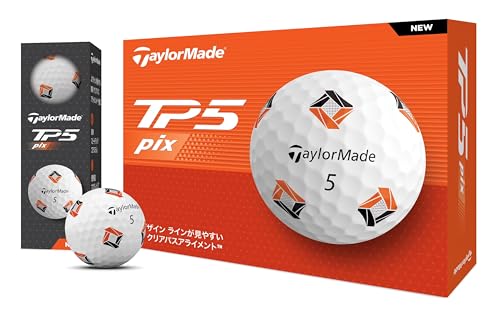TaylorMade テーラーメイド 日本正規品 TP5 Pixシリーズ 2024 ゴルフボール 1ダース(12個入)の特徴・詳細 画像