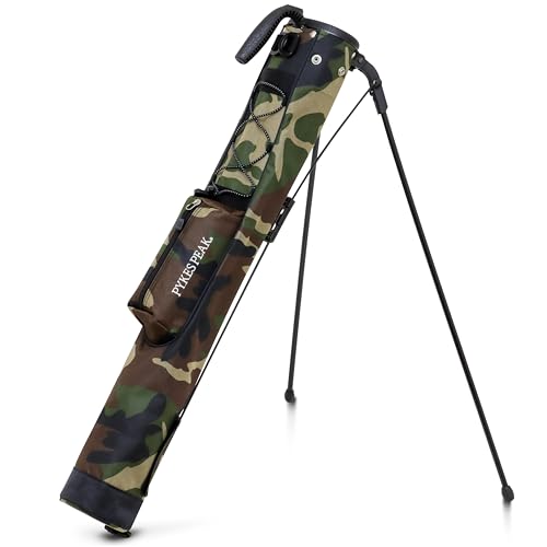 PYKES PEAK（パイクスピーク）ゴルフ スタンドバッグ【軽量 980g 全20色】セルフスタンド クラブケース ゴルフバッグ キャディバッグ サブバッグ フード付き 7本収納 メンズ レディース 1